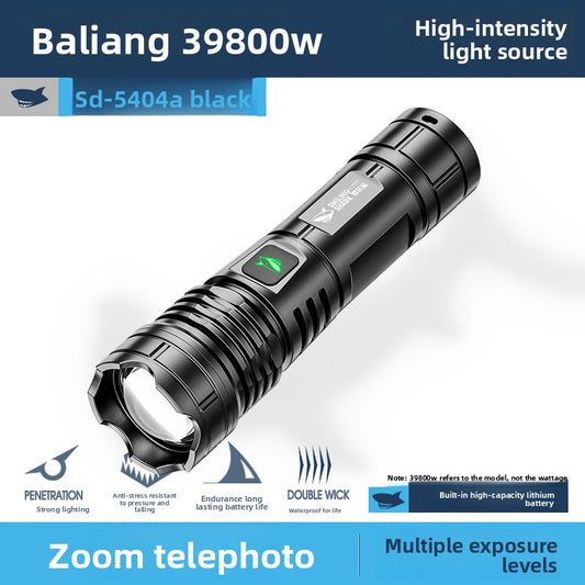 Rechargeable LED Flashlight with Adjustable Zoom