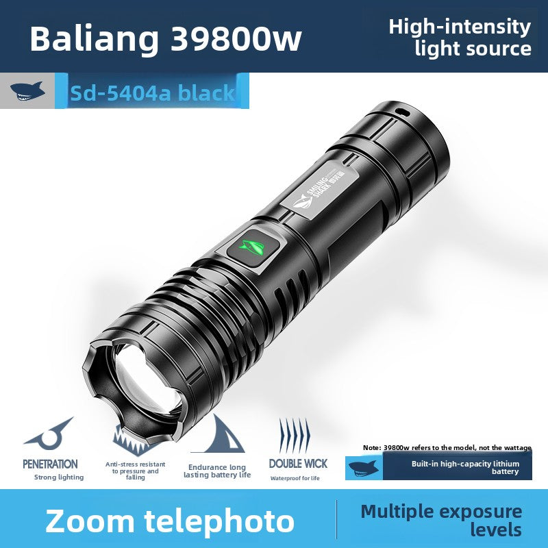 Rechargeable LED Flashlight with Adjustable Zoom