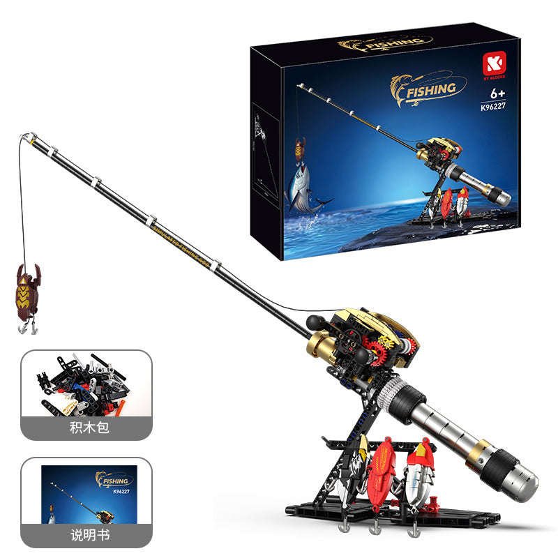 Creative building block fishing baitcasting reel rod