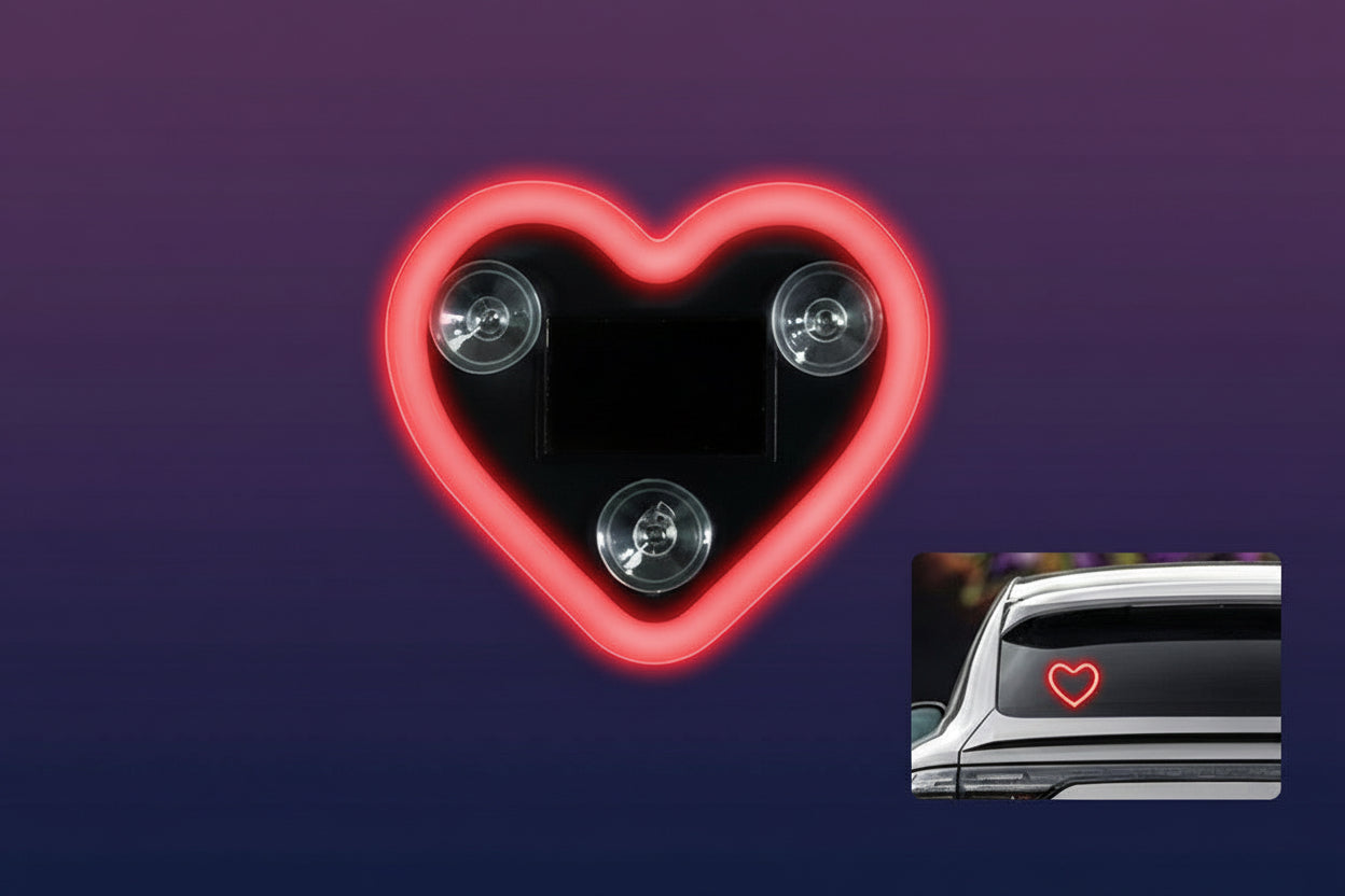 Solar Heart Car Interior Ambient Light