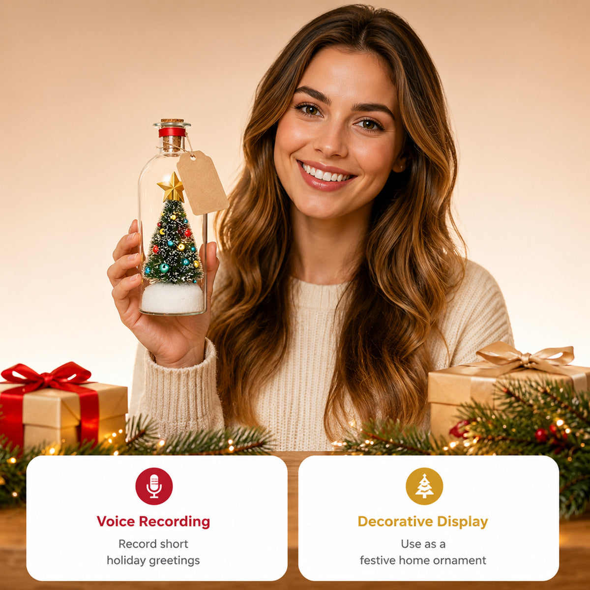 Exquisite Simulation Christmas Tree Wishing Bottle