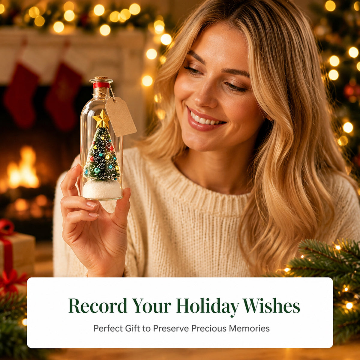Exquisite Simulation Christmas Tree Wishing Bottle