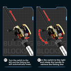 Creative building block fishing baitcasting reel rod