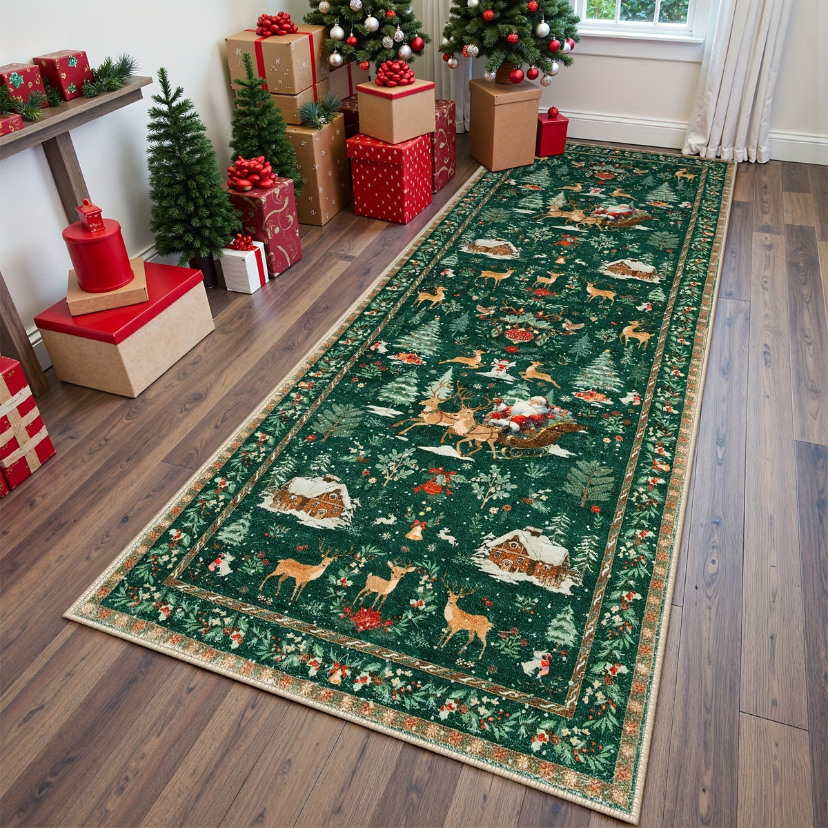 Christmas-themed long rug