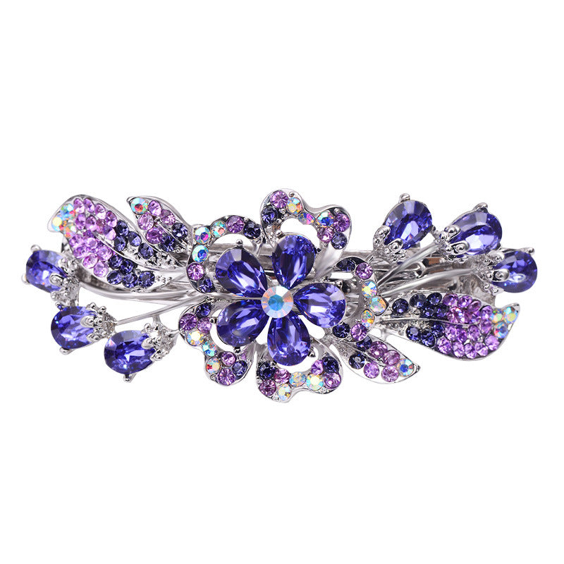 Large Bow Hairpin with Rhinestone Accents