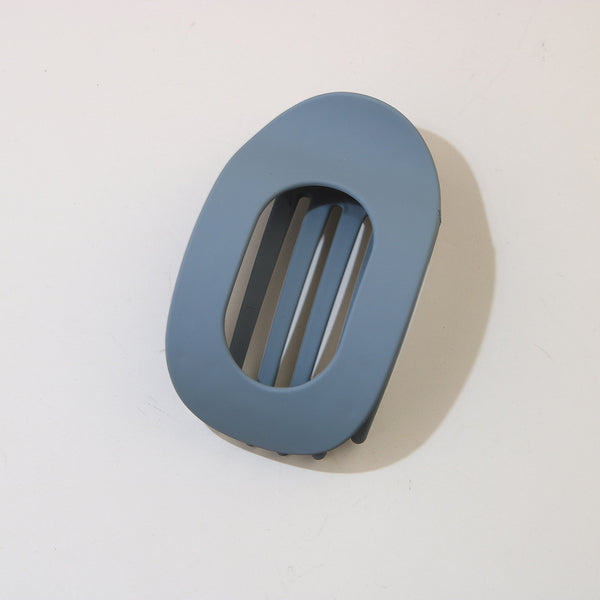 #25 Frosted Dark Gray Blue Oval Clip / Individually Packaged