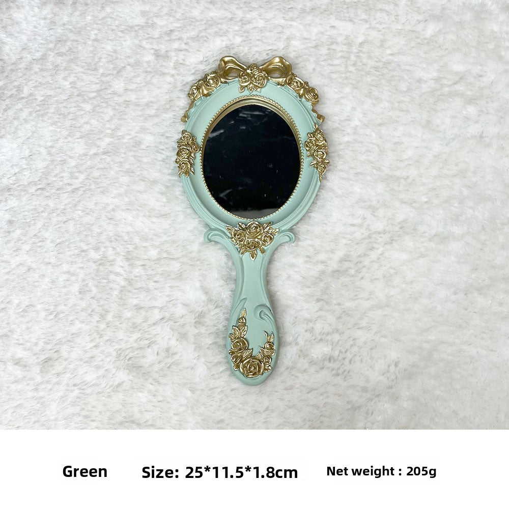 European Resin Handheld Decorative Mirror