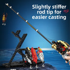 Creative building block fishing baitcasting reel rod