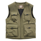 Mens Outdoor Fishing Photographer Vest with Multiple Pockets