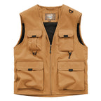Mens Outdoor Fishing Photographer Vest with Multiple Pockets