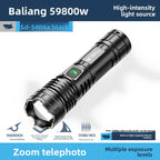 Rechargeable LED Flashlight with Adjustable Zoom