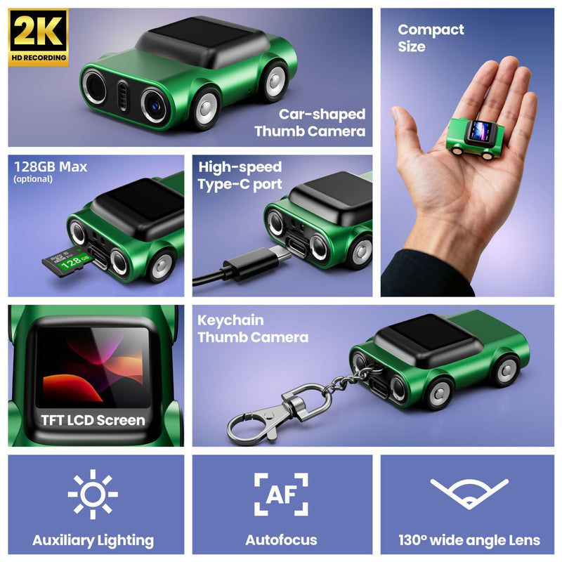 Portable Retro Digital Camera – 2K Video & 12MP