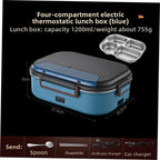 Portable Electric Heating Lunch Box with Multiple Compartments