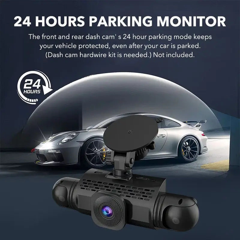 4 Channel Car Dash Cam FHD 1080P Front Left Right Rear Night Vision