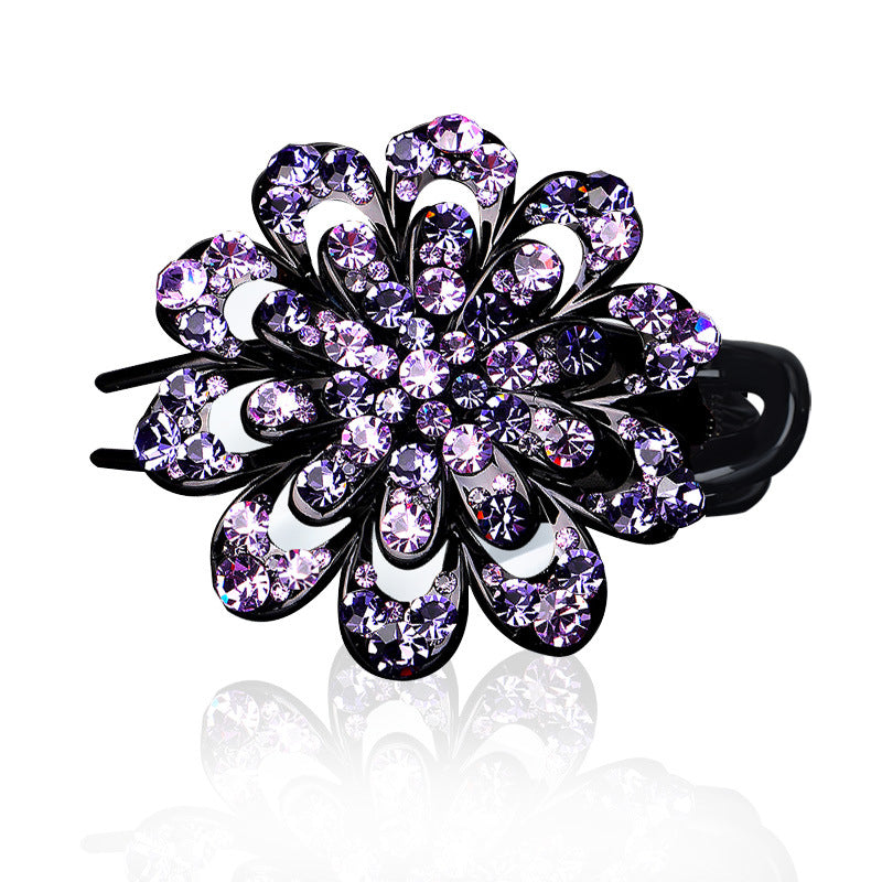 Large Bow Hairpin with Rhinestone Accents