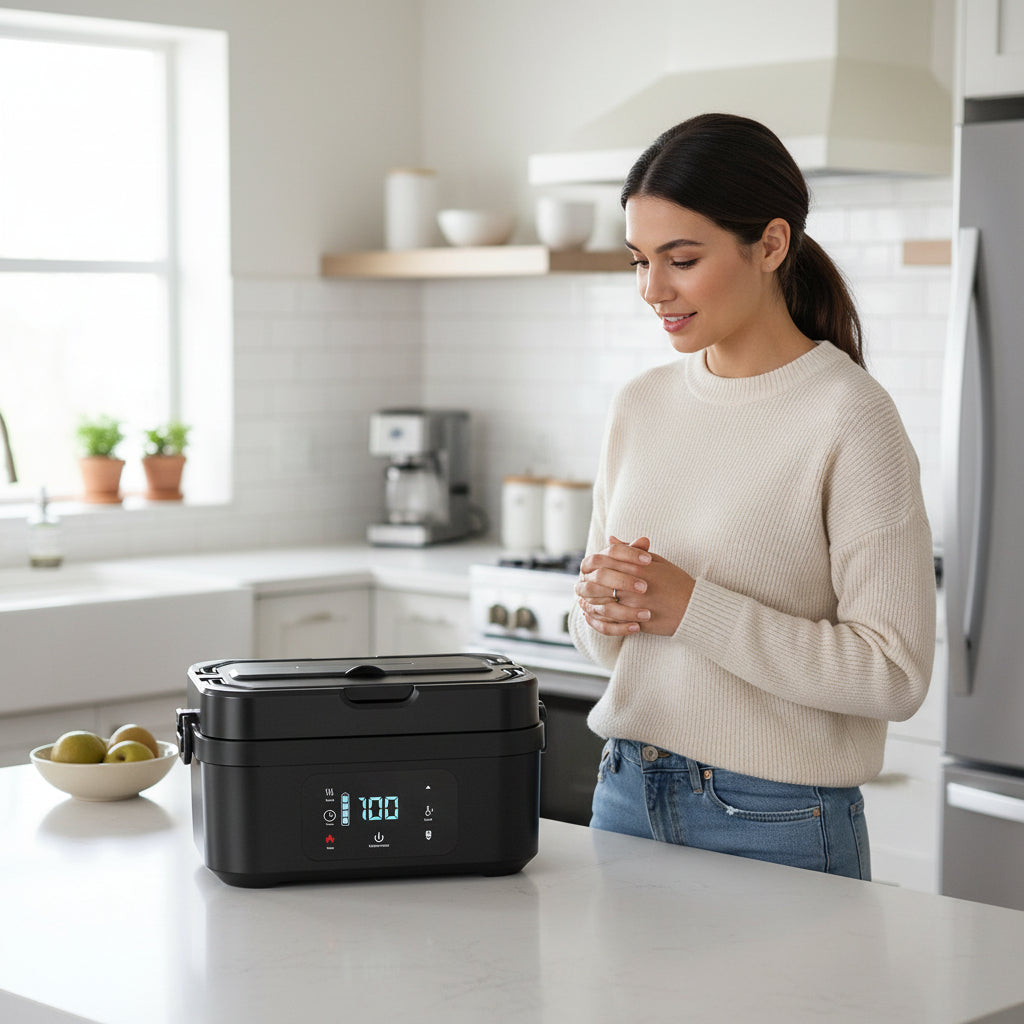 Rechargeable Electric Lunch Box with Stainless Steel Liner