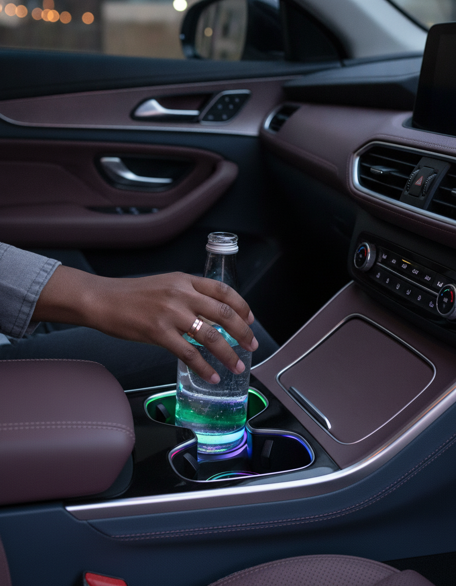 LED Luminous Cup Mat Car Decor - premium-split-layout