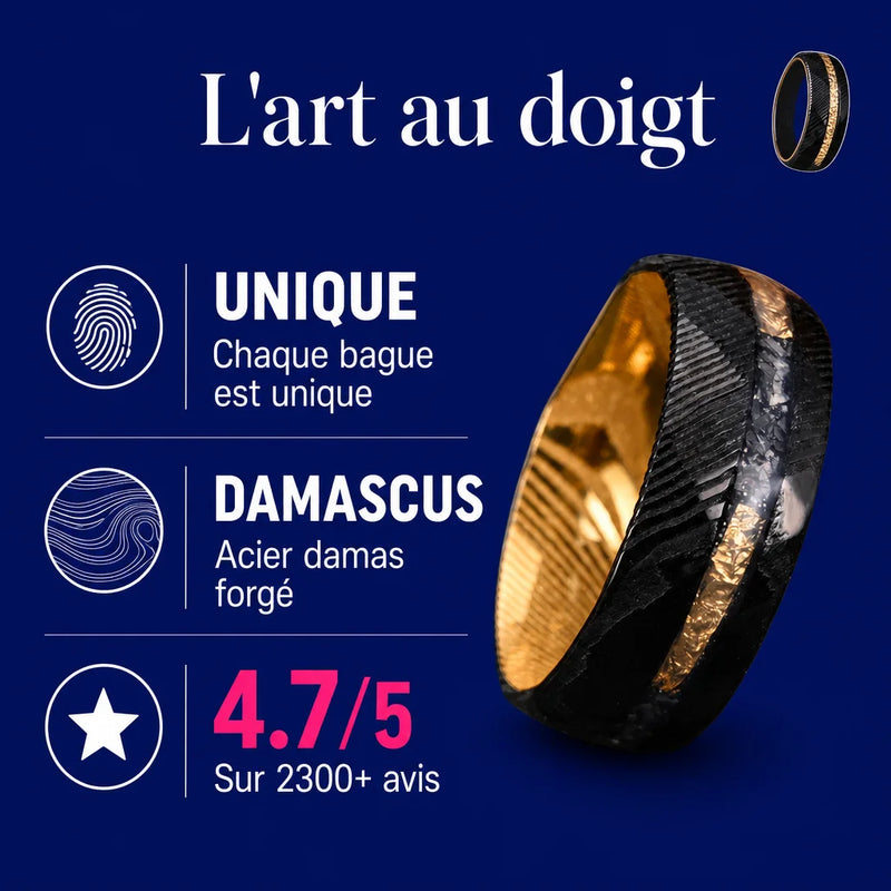 [Scale AI] social_proof — Two-tone Damascus steel ring